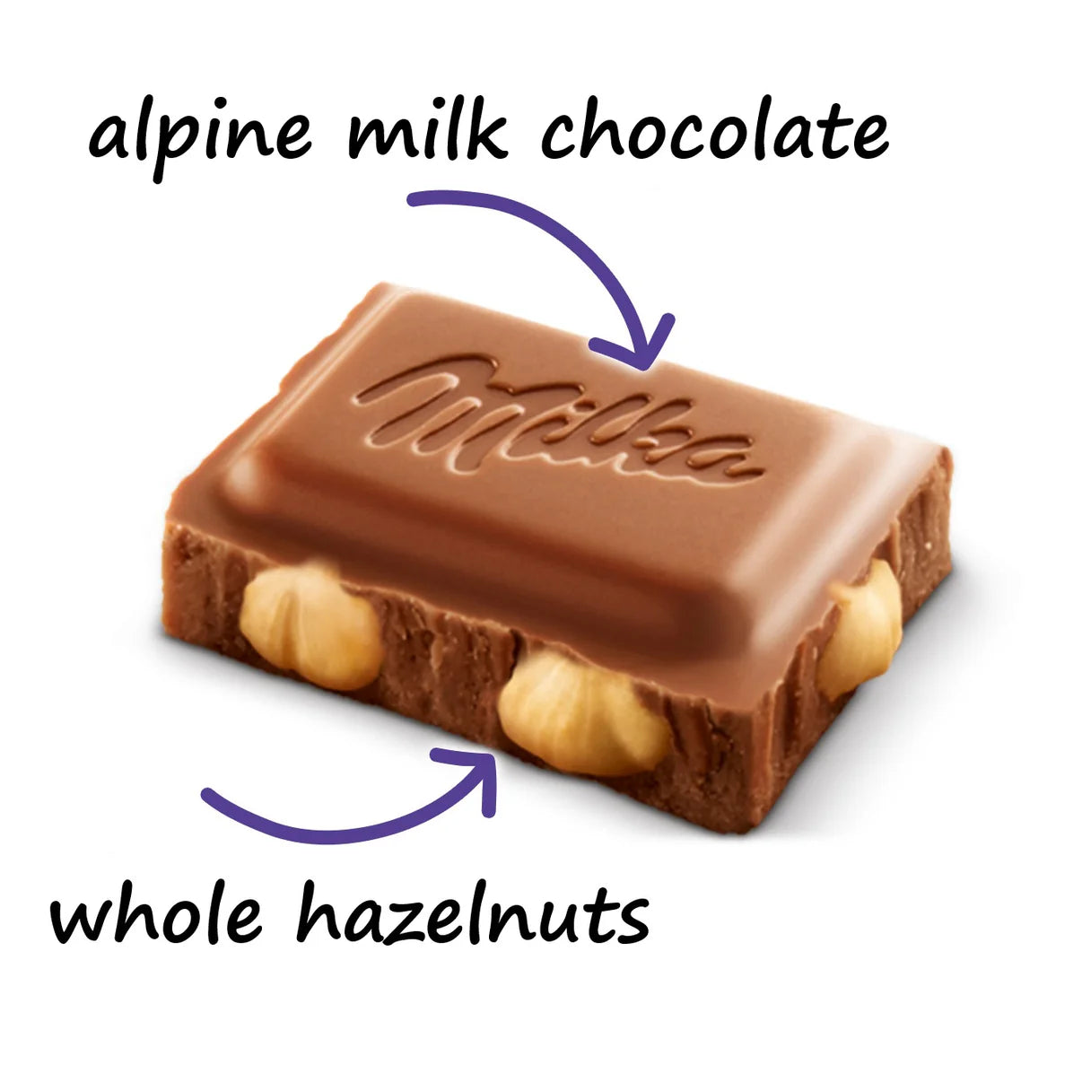 Milka Whole Hazelnut – 95g (Imported from Germany)