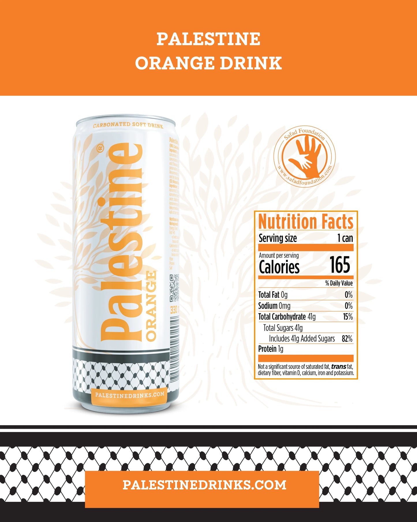 Palestine Orange Flavor Carbonated Drink – 330ml