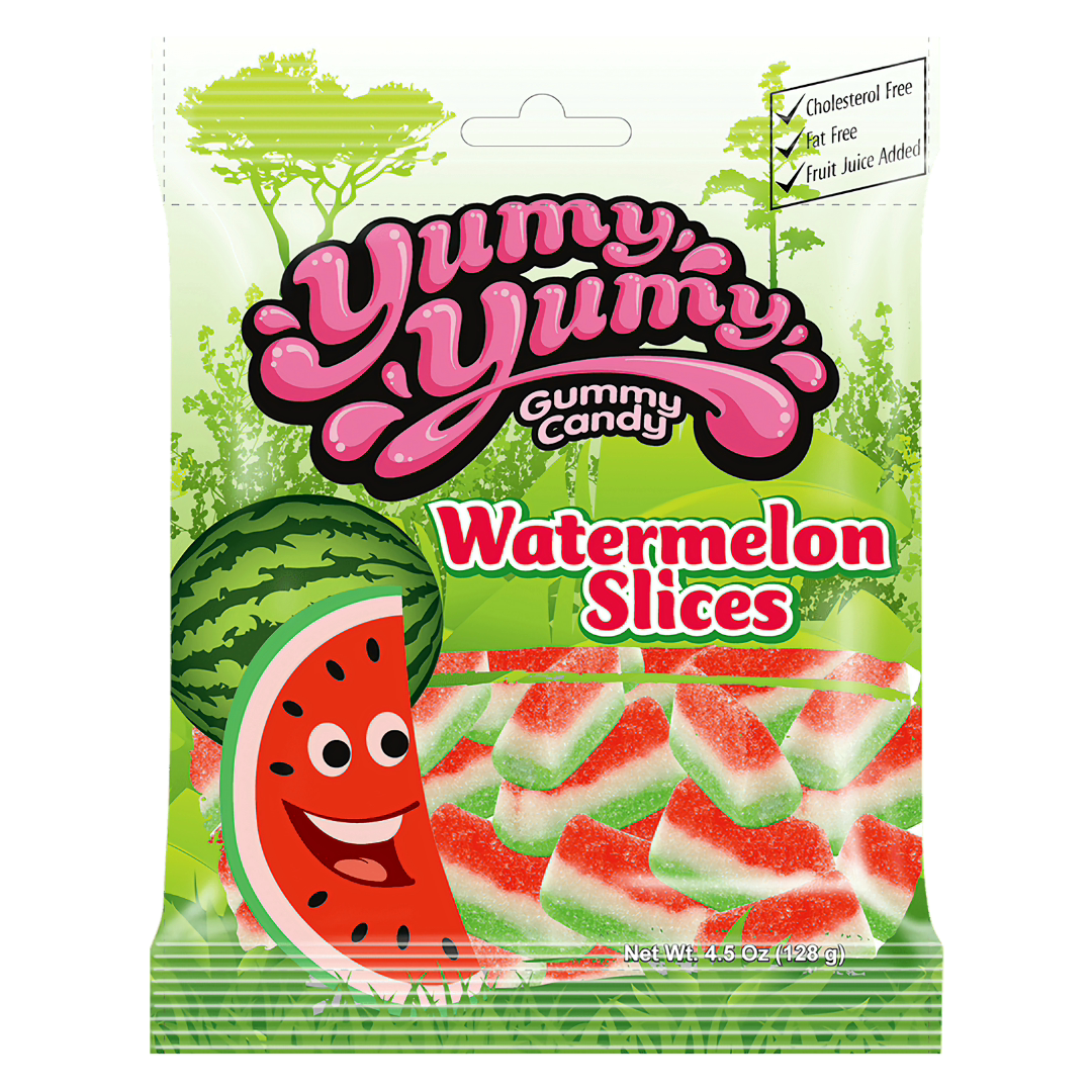 Yumy Yumy Gummy Candy Watermelon Slices – 128g (Imported from Turkey)