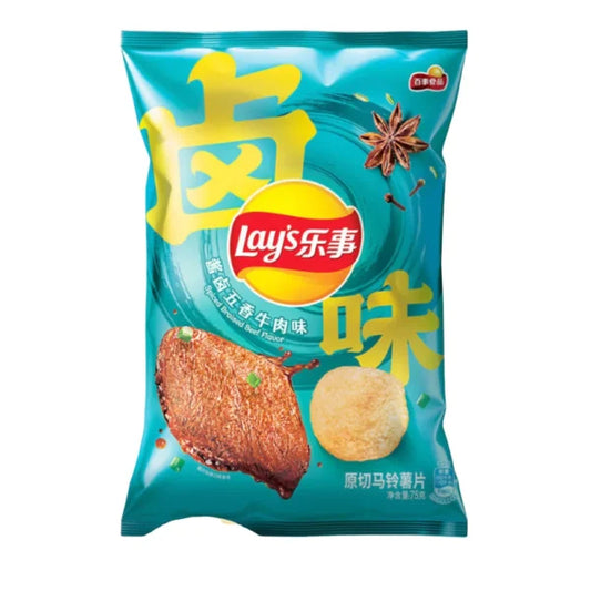 Lay’s 5‑Spice Braised Beef Flavor – 70g (Imported from Taiwan)