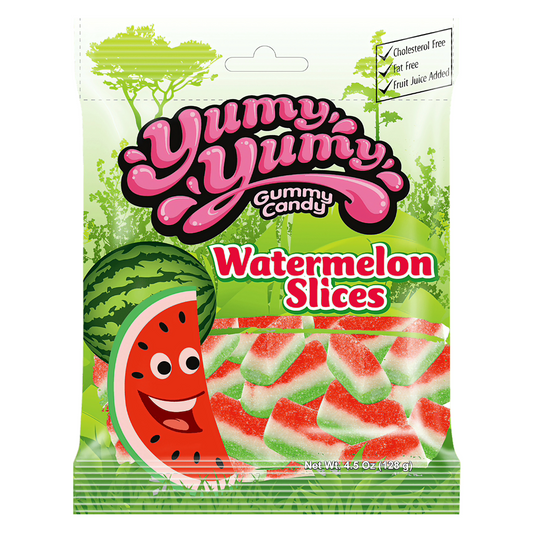 Yumy Yumy Gummy Candy Watermelon Slices – 128g (Imported from Turkey)